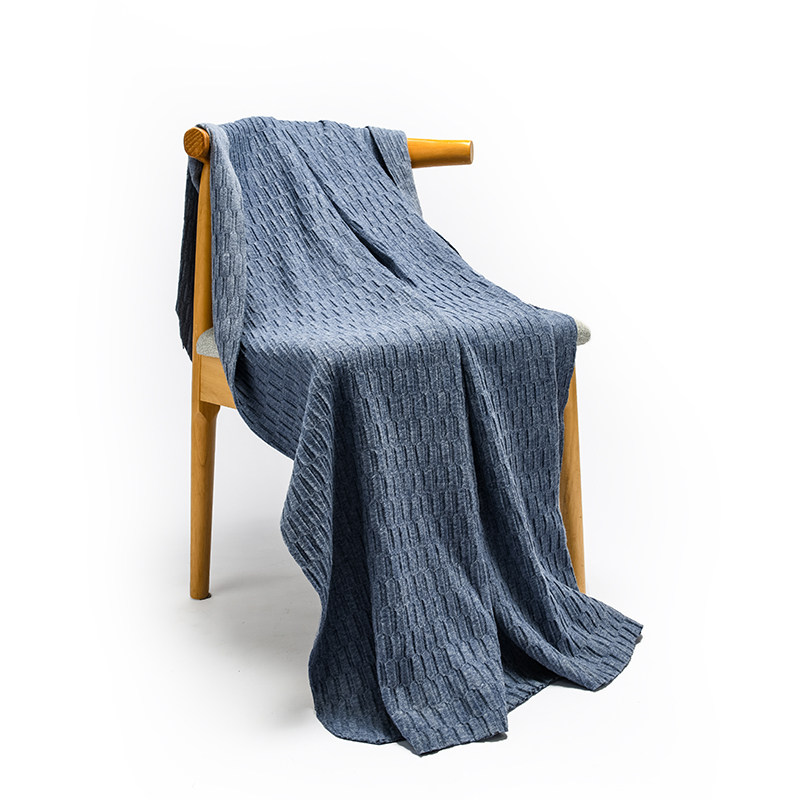 OEM Fleece RPET Knitted Blanket Recycled Cotton